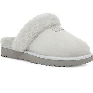 LAST PAIR of 8s🆕UGG Cozy Genuine Shearling Slide Shoes Slippers Light Grey NIB